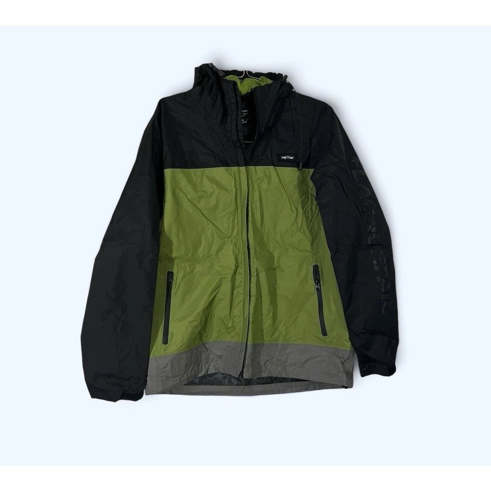 FLAG NOR FAIL JACKET MENS XL GREEN GRAY FULL ZIP